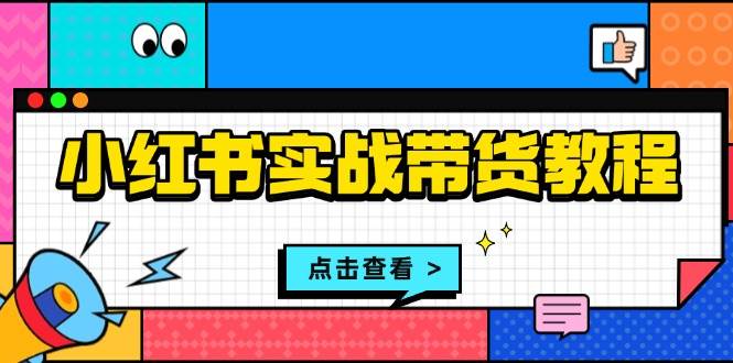 小红书实战带货教程：从开店到选品、笔记制作、发货、售后等全方位指导-虫2小屋