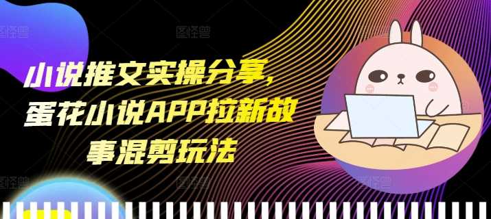 小说推文实操分享，蛋花小说APP拉新故事混剪玩法-虫2小屋