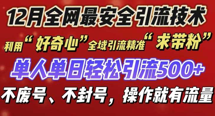 12 月份全网最安全引流创业粉技术来袭，不封号不废号，有操作就有流量【揭秘】-虫2小屋