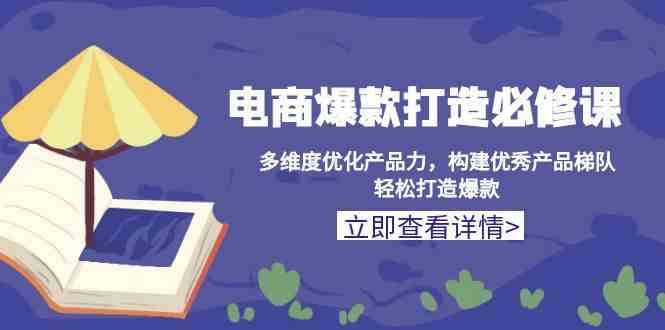 电商爆款打造必修课：多维度优化产品力，构建优秀产品梯队，轻松打造爆款-虫2小屋