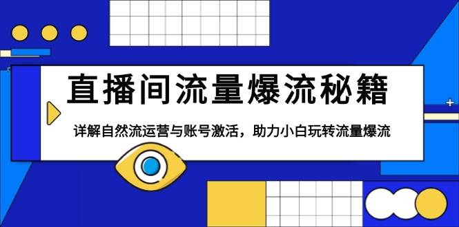 （13860期）直播间流量爆流秘籍，详解自然流运营与账号激活，助力小白玩转流量爆流-虫2小屋