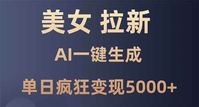 （13866期）美女暴力拉新，通过AI一键生成，单日疯狂变现5000+，纯小白一学就会！-虫2小屋