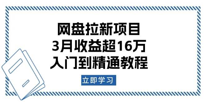 （13994期）网盘拉新项目：3月收益超16万，入门到精通教程-虫2站点