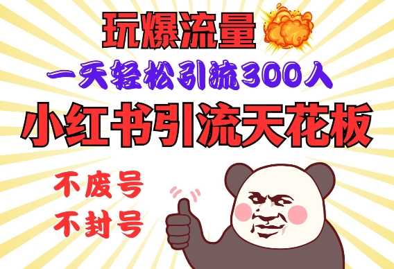 小红书引流天花板，玩爆流量，一天轻松引流300人，安全操作-虫2小屋