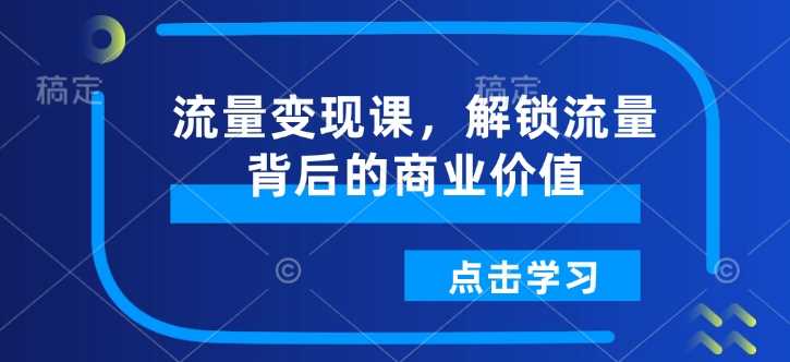 流量变现课，解锁流量背后的商业价值-虫2小屋