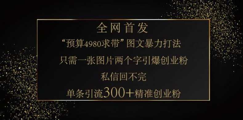 小红书神奇图片引流法，只需一张图，就能单条笔记凭借此方法，轻松引流 300 + 精准创业粉-虫2小屋