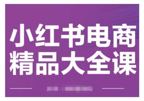 小红书电商精品大全课，快速掌握小红书运营技巧，实现精准引流与爆单目标，轻松玩转小红书电商-虫2小屋