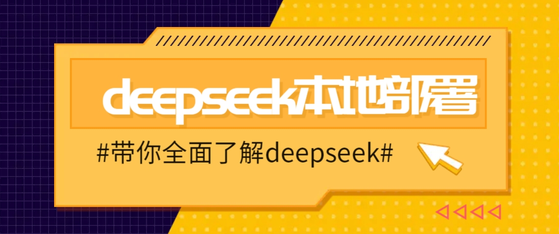 DeepSeek本地部署详细教程，轻松将deepseek部署到你的电脑上-虫2小屋