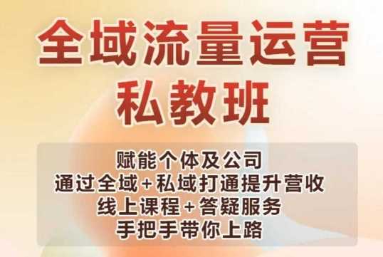 全域流量运营操盘课，赋能个体及公司通过全域+私域打通提升营收-虫2小屋