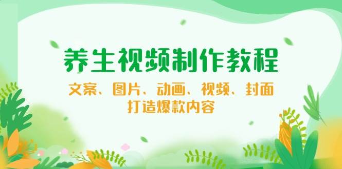 （14163期）养生视频制作教程，文案、图片、动画、视频、封面，打造爆款内容-虫2小屋