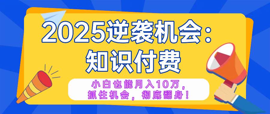 （14166期）2025逆袭项目——知识付费，小白也能月入10万年入百万，抓住机会彻底翻…-虫2小屋