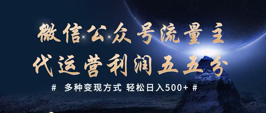 公众号流量主代运营  多种变现方式 轻松日入500+-虫2小屋