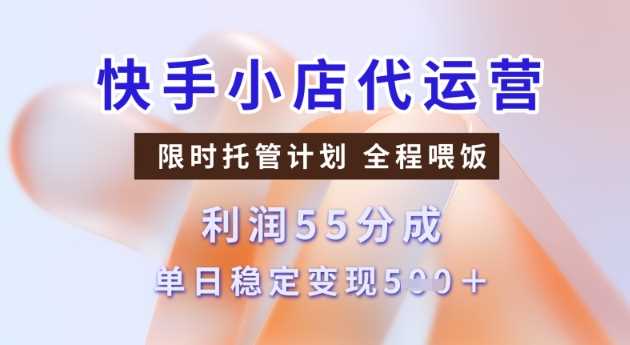 快手小店代运营3.0，模式新升级，收益55分，稳定单日5张【揭秘】-虫2小屋