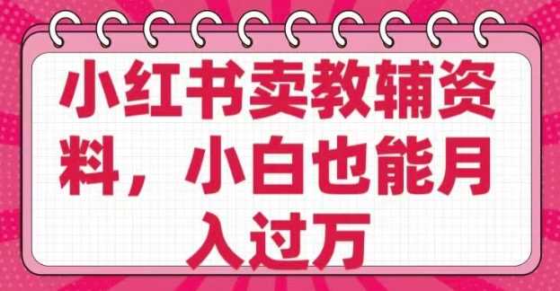 小红书卖教辅资料，0 成本，纯利润，售后成本极低，小白也能月入过W-虫2小屋