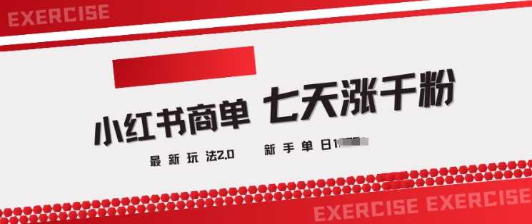 小红书商单2.0最新玩法，3天涨千粉单日变现多张-虫2小屋