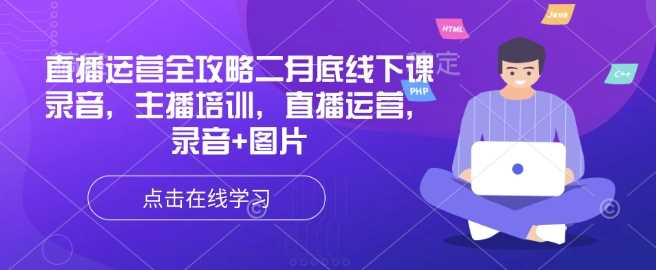 直播运营全攻略二月底线下课录音，主播培训，直播运营，录音+图片-虫2小屋