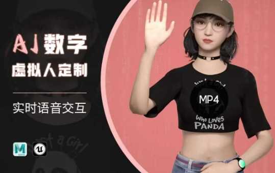 Ai数字人虚拟(智能体)实时语音交互特训营，​自行定制超写实角色AI数字人交互技术-虫2小屋