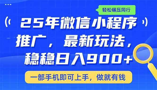 （14411期）25年最新小程序推广教学，稳定日入900+，轻松碾压同行-虫2小屋