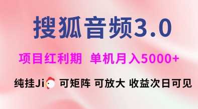 搜狐音频挂ji3.0.可矩阵可放大，独家技术，稳定月入5000+【揭秘】-虫2小屋