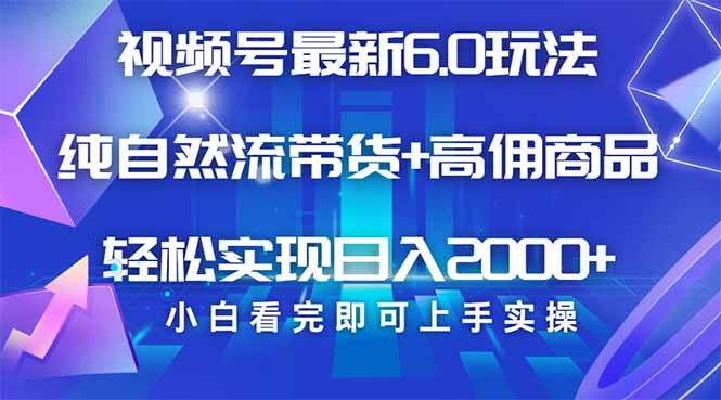 （14454期）视频号带货最新6.0玩法，作品制作简单，当天起号，复制粘贴，轻松矩阵…-虫2小屋