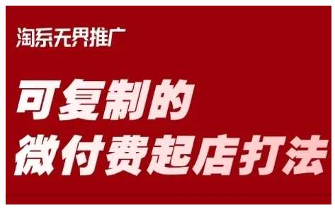 淘宝可复制的微付费起店打法，带你掌握可复制的微付费起店打法-虫2小屋