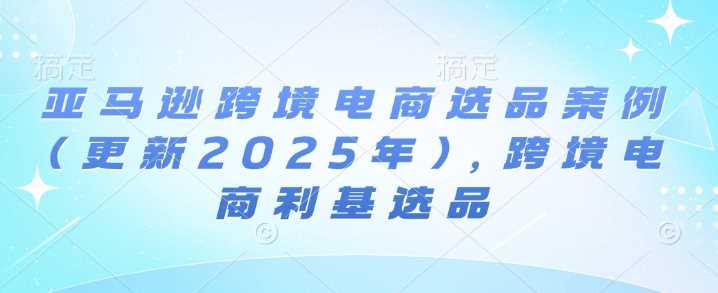 亚马逊跨境电商选品案例(更新2025年3月)，跨境电商利基选品-虫2小屋