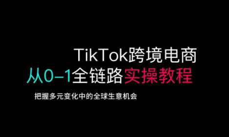 TikTok跨境电商从0-1全链路全方位实操教程，把握多元变化中的全球生意机会-虫2小屋