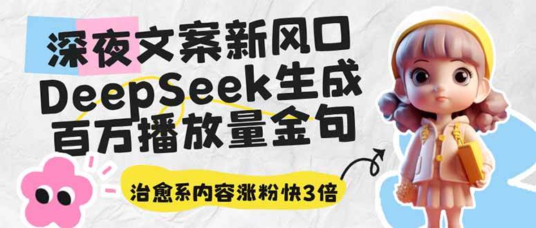 （14587期）深夜文案新风口：DeepSeek生成百万播放量金句，治愈系内容涨粉快3倍-虫2小屋