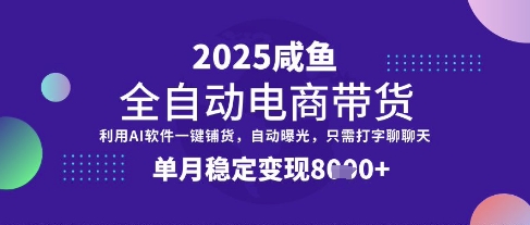 全网首发【闲鱼全自动电商带货】三年磨一剑，一朝露锋芒，单月稳定变现8k+【揭秘】-虫2小屋