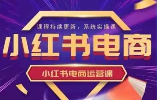 小红书电商运营实操课，​新手从0~1落地实操-虫2小屋