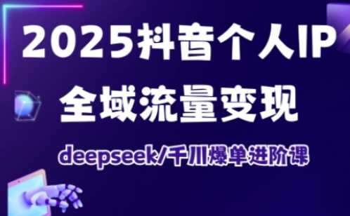 2025抖音个人IP全域流量变现进阶课，deepseek千川爆单进阶课-虫2小屋