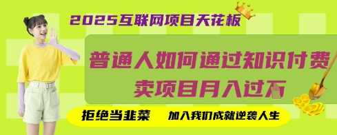 2025互联网项目天花板，普通人如何通过知识付费卖项目月入过W，拒绝当韭菜【揭秘】-虫2小屋